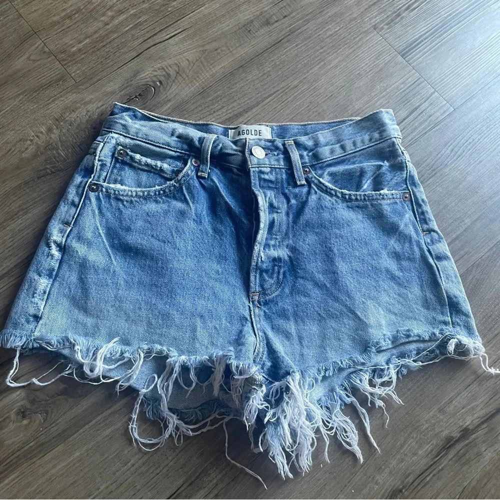 Agolde Parker denim shorts sz 24